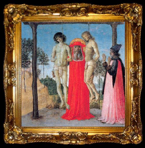 framed  PERUGINO, Pietro St. Jerome Supporting Two Men on the Gallows, ta009-2